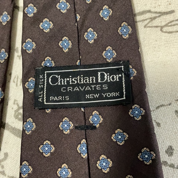 CHRISTIAN DIOR Vintage Men’s Tie - Picture 3 of 4